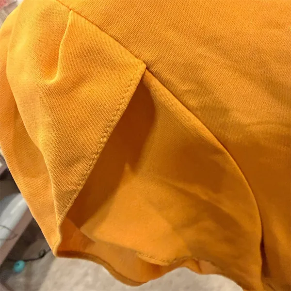 SHEIN Dress Womens Size L Mustard Yellow Sheath Knee Length Short Sleeve - Image 4