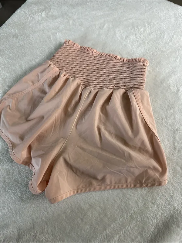 Offline aerie High-Waist Smocked Waistband Women's Shorts - Blush - Image 3