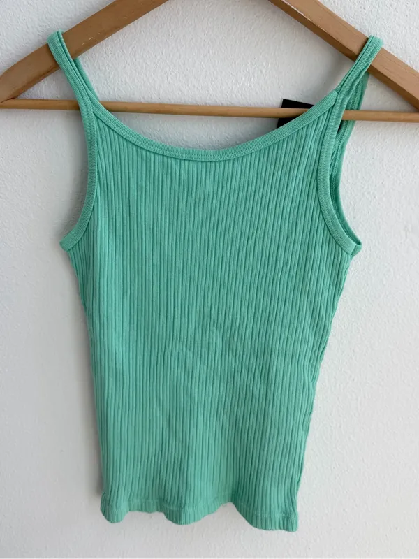 Brandy Melville Beyonca Tank Top Mint Green Ribbed NWT - Image 6