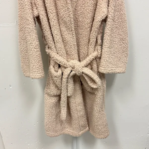 Pottery Barn Unisex Cozy Comfort Robe Teddy Plush Cozy Comfy Belted Large Beige‎ - Image 5