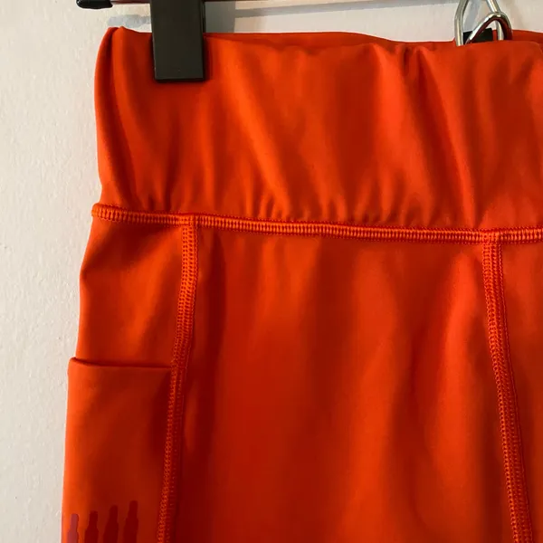 Savage X Fenty Sport Orange Biker Shorts Workout Women's size 12 / 14 Large - Image 3