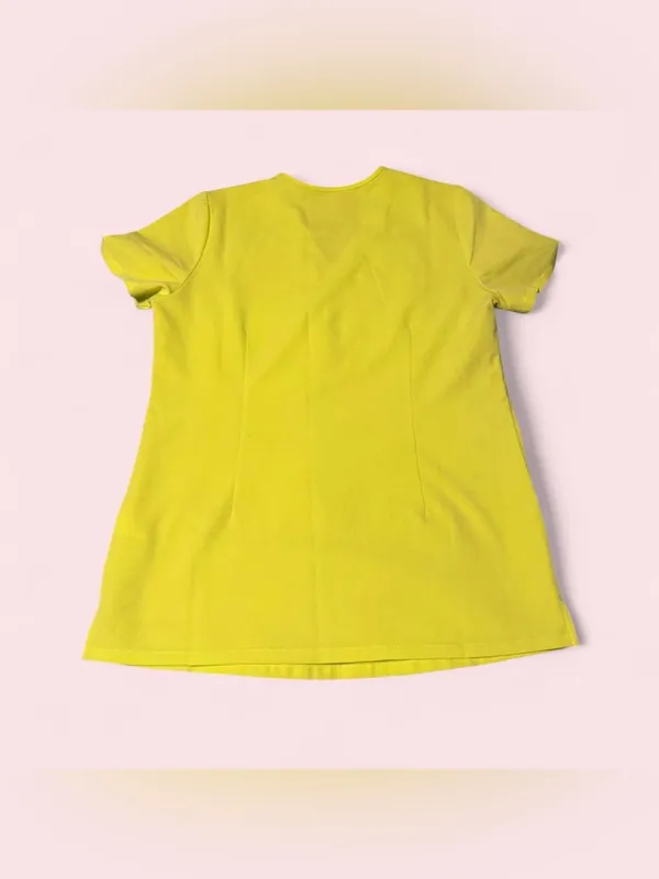 Figs Yellow Catarina Technical Scrub Short Sleeve V-Neck Pocket Top - Image 2