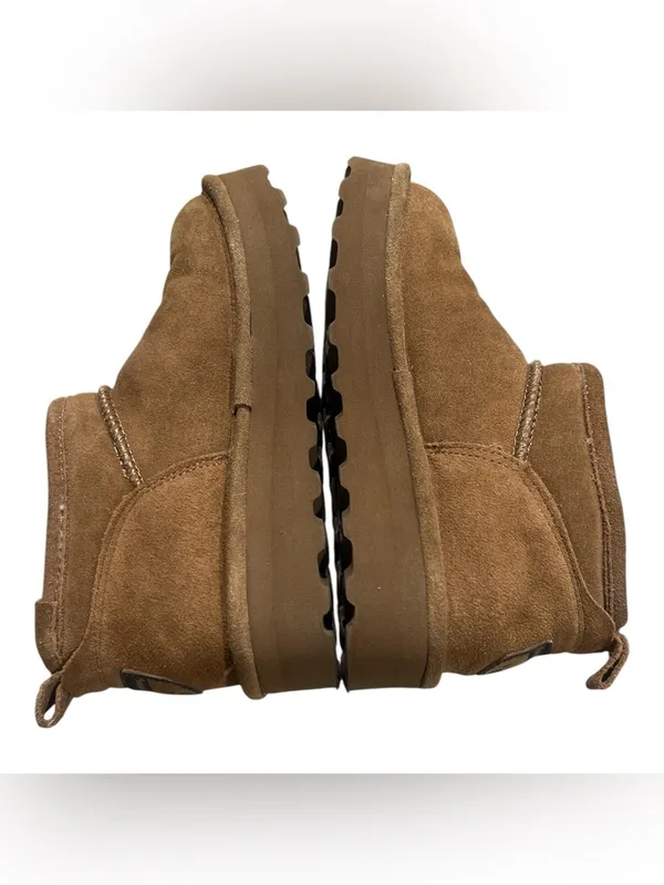 Bearpaw Daphne Suede Ultra Mini Platform Boots Brown Tan Women's Size 6 - Image 4