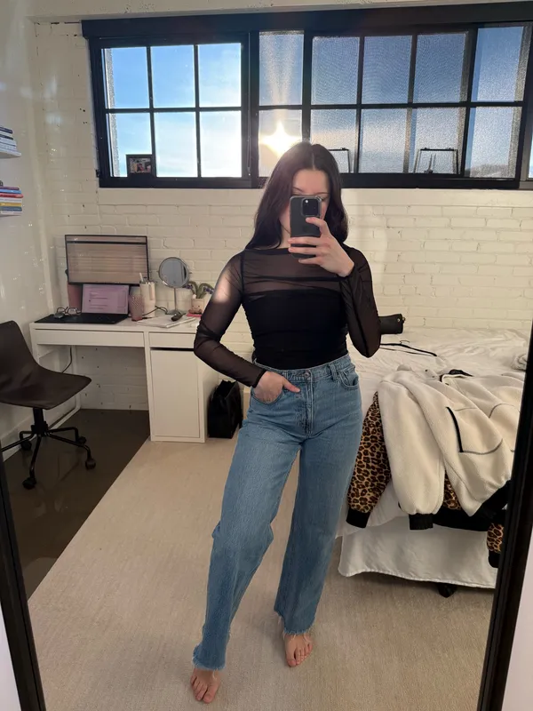 Abercrombie Mesh Long Sleeve Bodysuit - Image 2