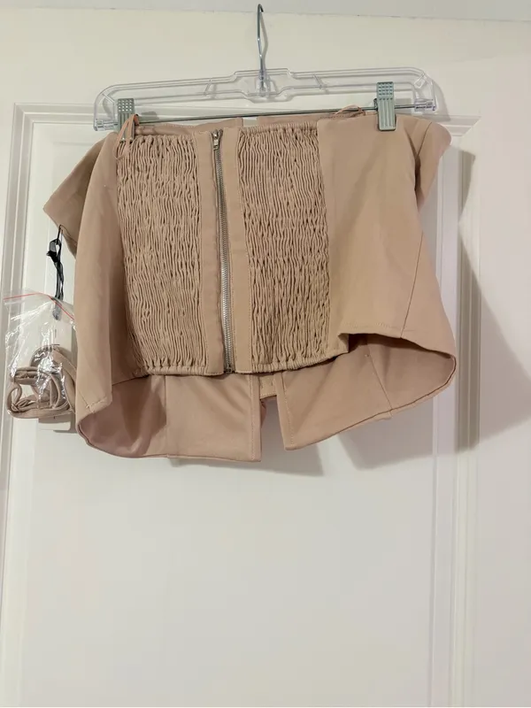 Lulumari Taupe corset with Blush Pink Bow Details - Image 4