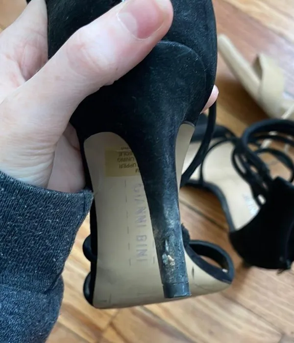Black Strappy Women's Heels - Image 8