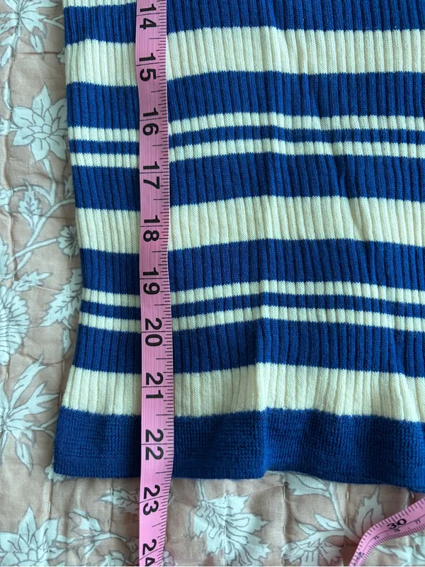 J. Crew Carolyn Three-Quarter Sleeve Striped Sweater Large - Image 7