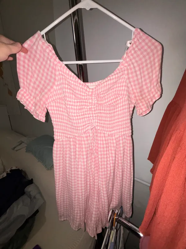 Hollister pink gingham romper - Image 2