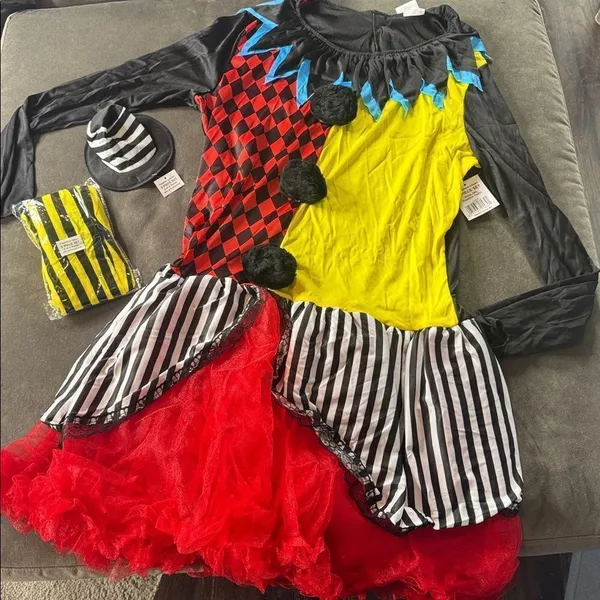 Women’s Freakshow Clown Halloween Costume Size XL 16/18 NEW - Image 2