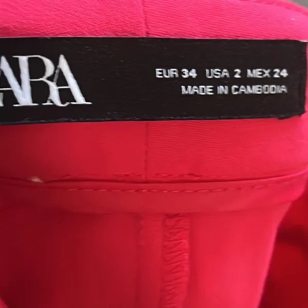 Zara pink skinny leg dress ankle pants - Image 5