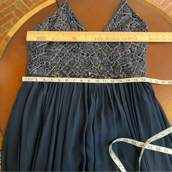 Badgley Mischka Navy Ballerina Formal Gown size‎ 16 formal gala black tie - Image 7