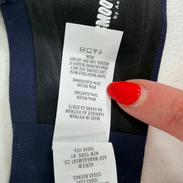 Aerie 36B Smoothez Bandeau Bra Navy Blue Wireless Removable Straps Seamless - Image 15