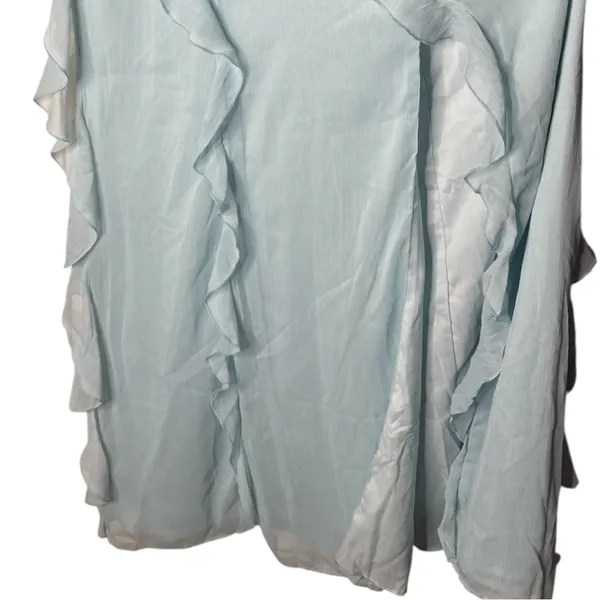 NWT Lovers + Friends Ruffle Halter Maxi Dress Baby Blue XS - Image 8