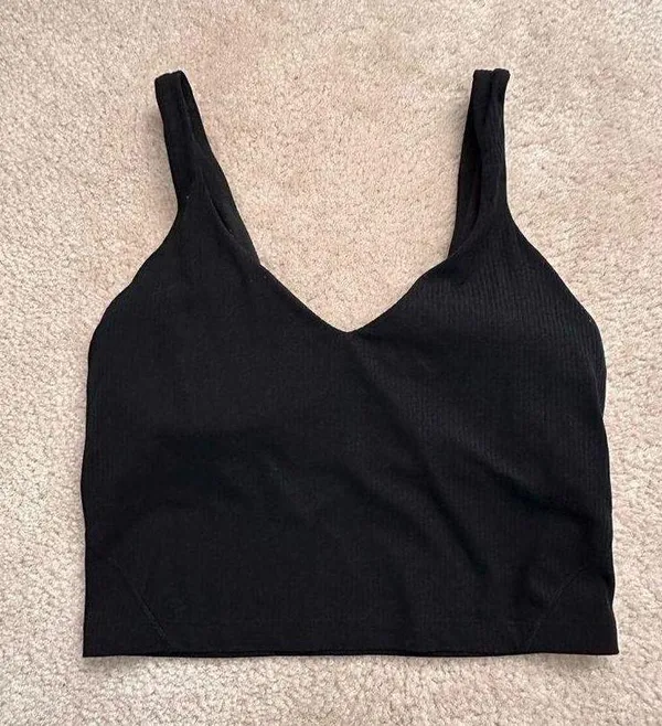Lululemon Align Ribbed Tank Top Black Size 6 - Image 2