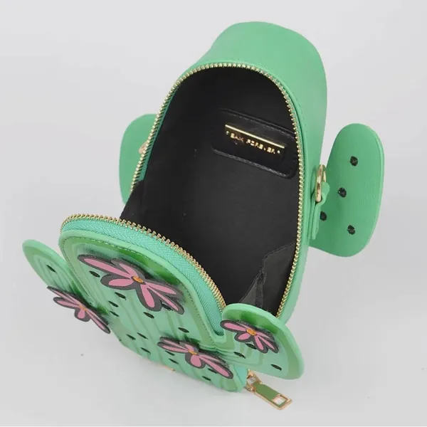 Vegan leather cactus crossbody bag - Image 4