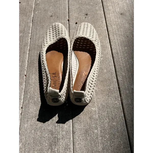 Blowfish Malibu Womens Woven Ballet Flats Bardot Beige Slip On Shoes Size 39/8.5 - Image 5