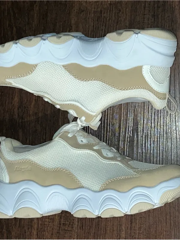 Alegria Boom Joy Ecru Cream and Beige Women's Sneakers Size 9 - Image 6