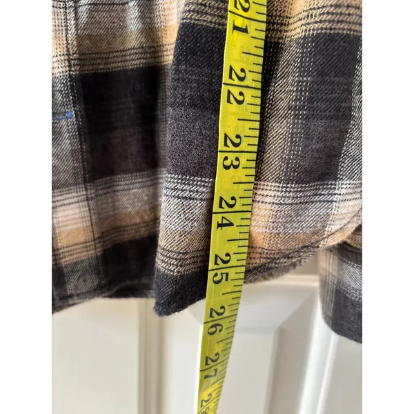Gap 1969 XS Black Beige Plaid Button Down Shirt - Image 5