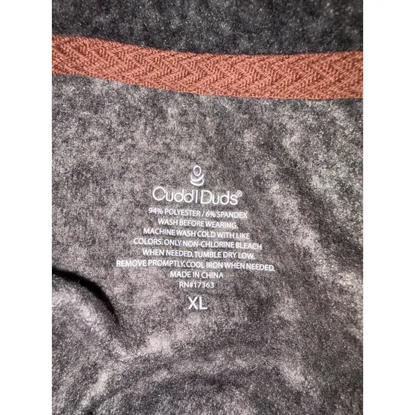 Cuddl Duds XL Charcoal Gray Fleece Southwestern Fair Isle Pullover Top - Image 4