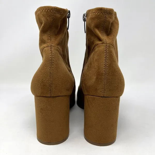 Marc Fisher Dyvine‎ Pointy Toe Block Heel Booties Tan Brown Suede Zip Size 10 - Image 8