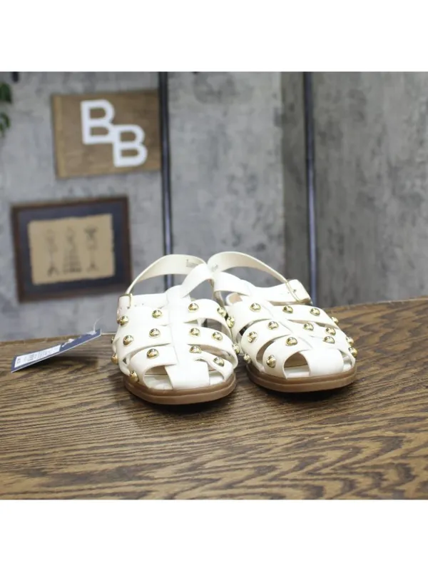 Universal Thread Womens Winnie Studded Fisherman Sandals White / Gold 8M - Image 3