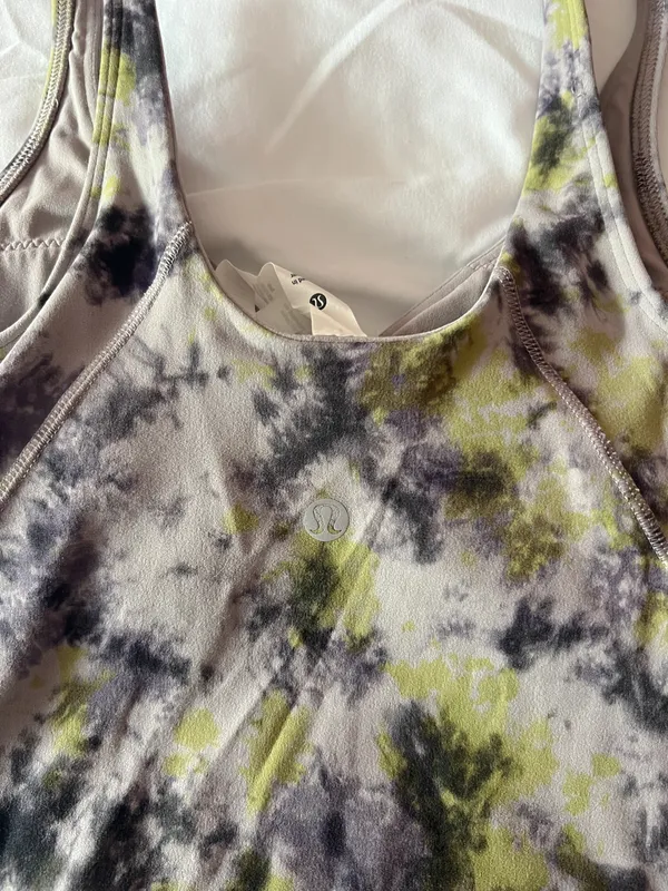 Lululemon Align Radial Tie Dye Mauve Grey Multi Tank Top Size 4 - Image 3