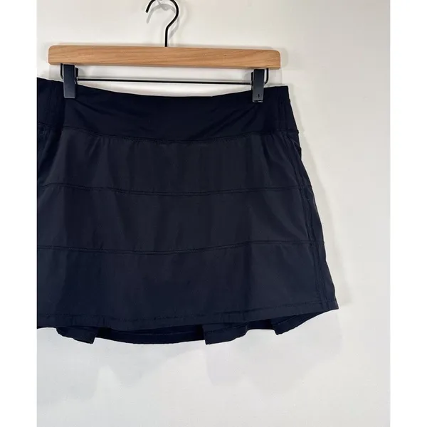 Lululemon Womens Skort Black Pace Rival Mid Rise Swift Mini Skirt Stretch Size 8 - Image 4