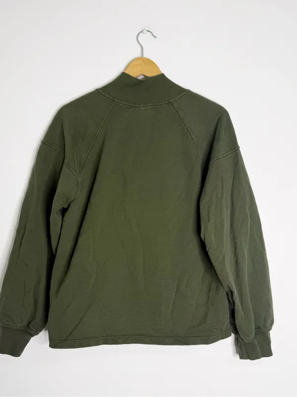 Apiece Apart Quarter Zip Sweatshirt Size L Jag Green Pullover - Image 4
