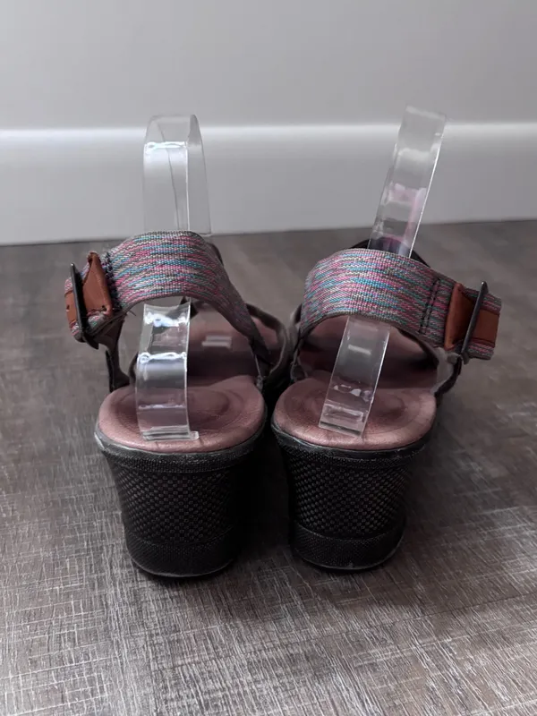 Keen Skyline Wedge Sandals Brown Multicolor Womens 8.5 Comfort Boho Chic Granola - Image 5