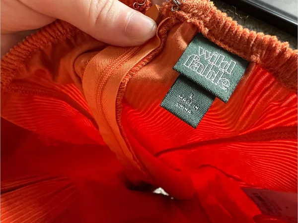 Orange Corduroy Slip Dress Target Wild Fable - Image 3