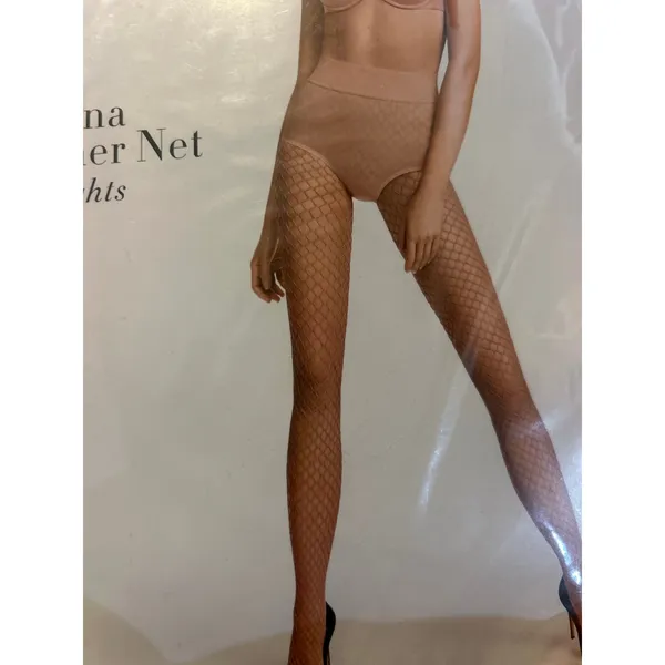 WOLFORD Tina Summer Net Tights Fishnet Nude Sz Medium M Gobi New w Package NWT 2 - Image 3