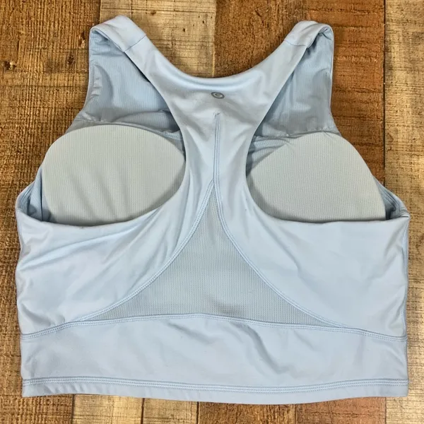 SheIn Large Buttery Soft High Neck Support Mesh Panel Yoga Sports Bra Pastel - Image 2