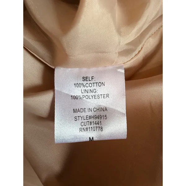 Hazel Anthropologie Beige Swing Coat Balloon Sleeve Peter Pan Collar Medium NWOT - Image 9