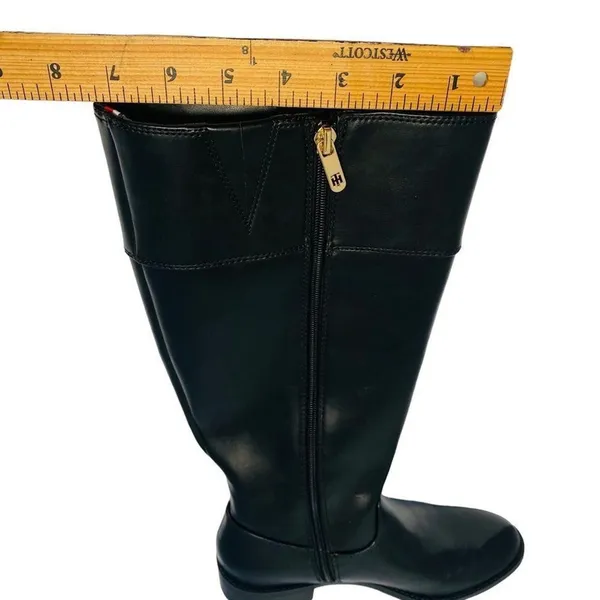 Tommy Hilfiger Womans 7.5 Twiyris Knee High Boots Black Cushioned Insole Black‎ - Image 7