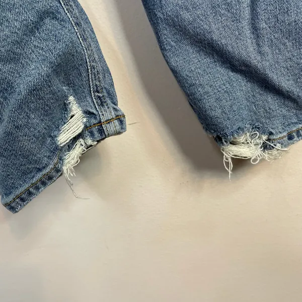 Agolde Nico Slim High Rise Ankle Distressed Button Fly Stretch Jeans Womens 28 - Image 10