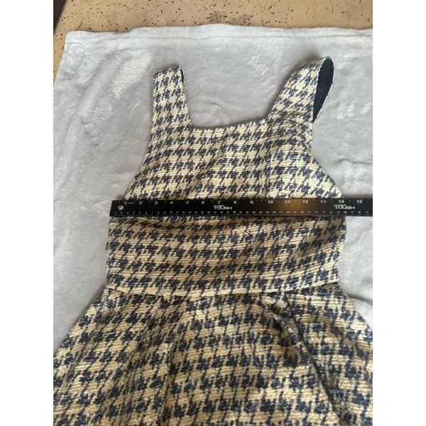 BCBGMAXAZRIA Unbranded Houndstooth Pinafore Dress SIZE M - Image 9