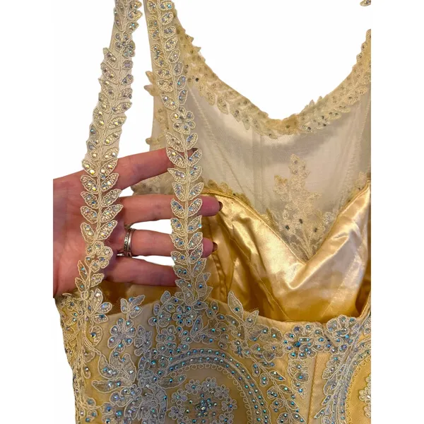 Let's Gold Jeweled Tulle Homecoming Dress - Size 3XL - Image 12