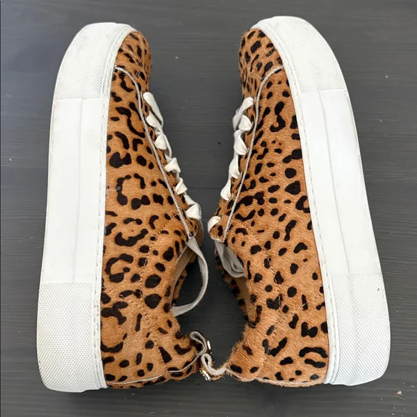 Jack Rogers Paige Platform Sneakers leopard print calf hair lace up Size 7‎ - Image 10