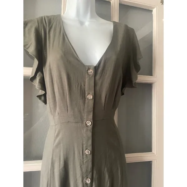 GB Gianni Bini Olive Green Dress - Image 10
