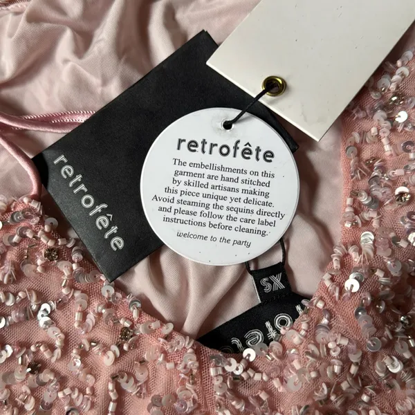 Retrofete MICH SEQUIN DRESS Pink Size XS - Image 7