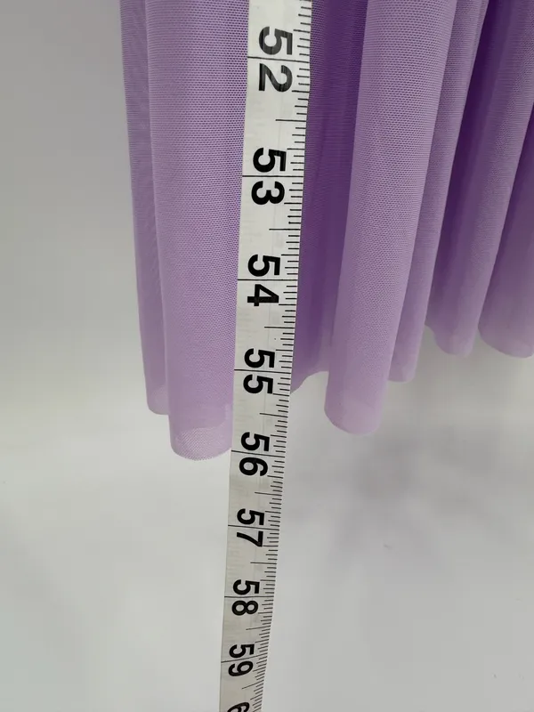 Formal Bodycon Dress Women’s S Purple Ruched Mesh 1 Shoulder Maxi-LAGSHIAN Brand - Image 4