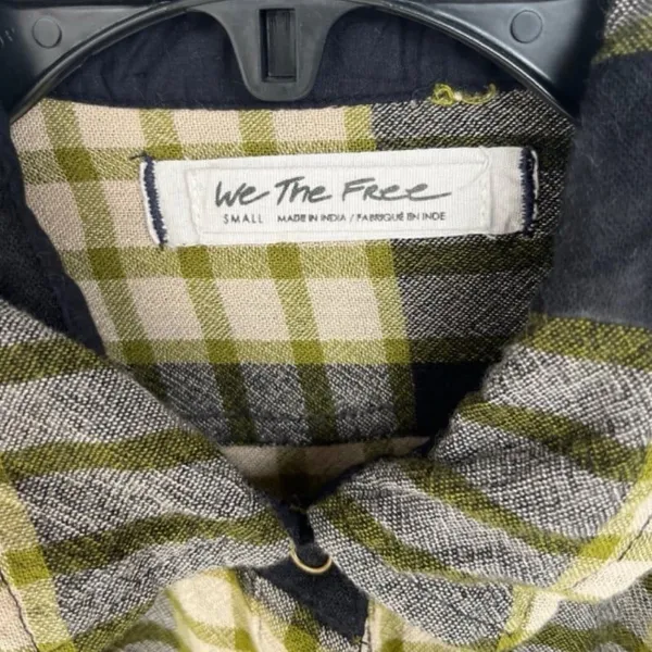 We the Free pacific dawn plaid wool blend shirt PLAID SIZE SMALL - Image 6