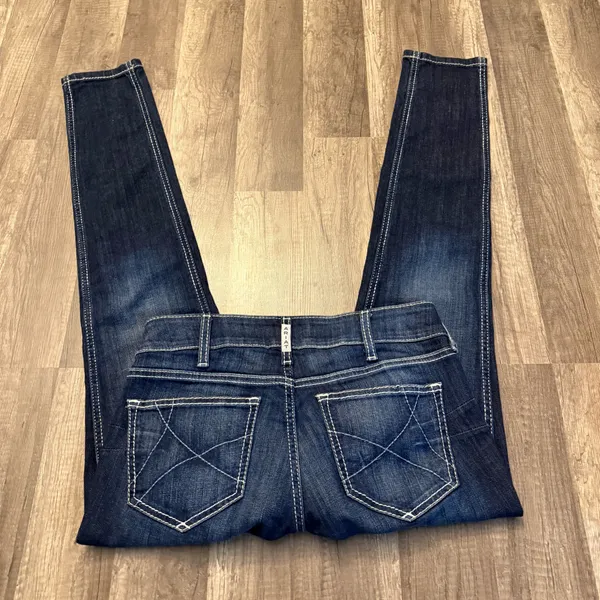 Ariat REAL Denim Mid Rise Skinny Ella Jeans Dark Wash 28R - Image 2