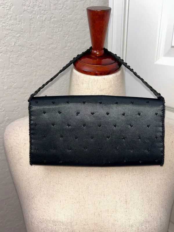 Vintage Bon Soir Beaded Evening Purse Bag Size S  - Image 7