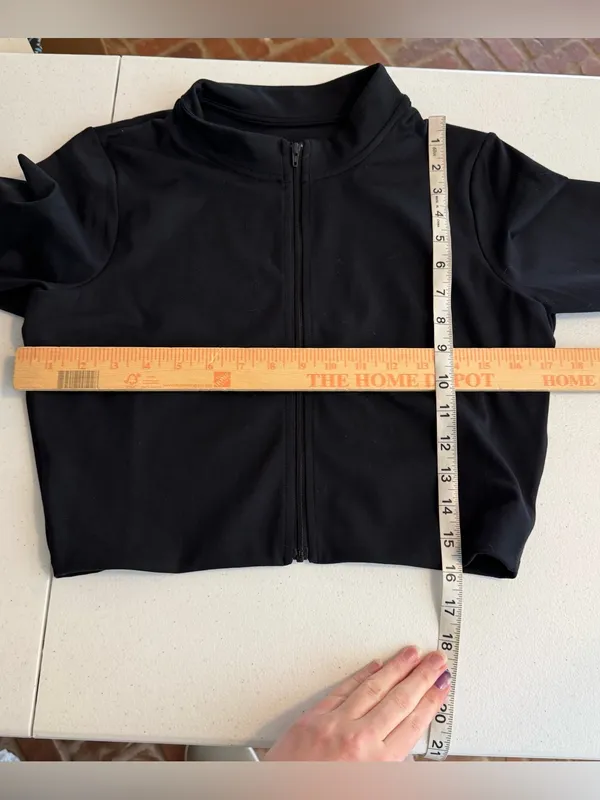 CSB Serenity Zip up jacket black size xxl workout gym athleisure‎ athletic - Image 4