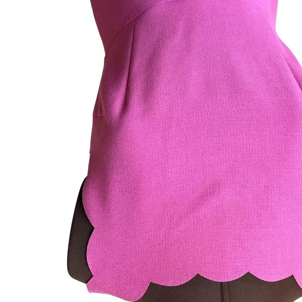 Loft Magenta pink dress‎ boat neck with V in the back Size 8P - Image 2