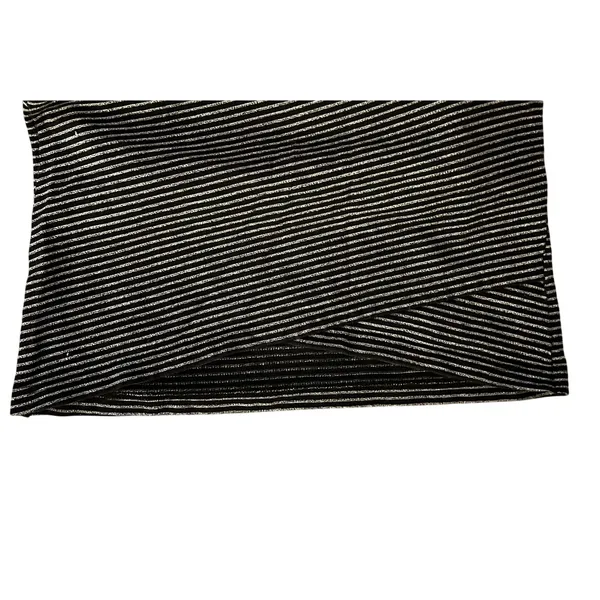 Madewell Black Striped Crossover‎ Tank 100% Cotton Medium Minimalist Casual EUC - Image 5