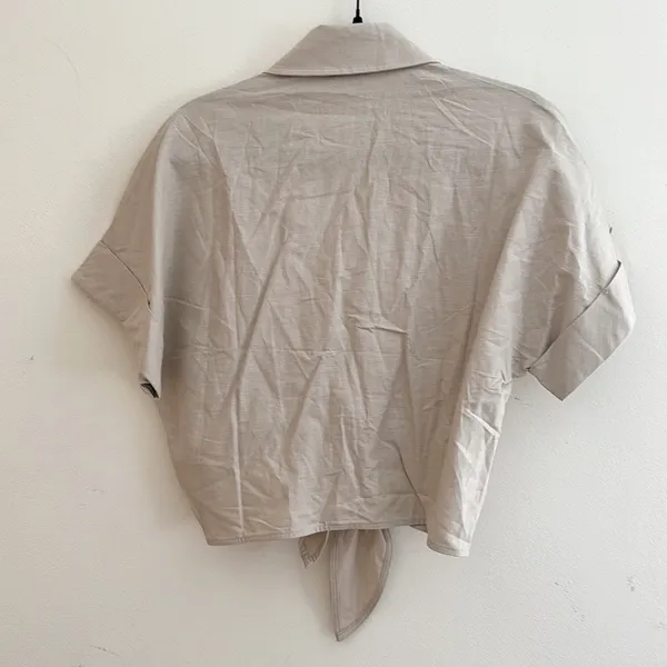 VICI | Collared Tie Front Top - Image 2
