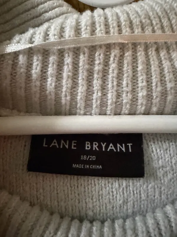 Tan and white stripe sweater - Image 2