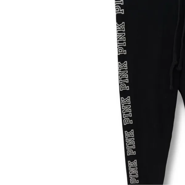 PINK Victoria's Secret | EUC Black with Plum Waistband Jogger Sweatpants (sz XS) - Image 6